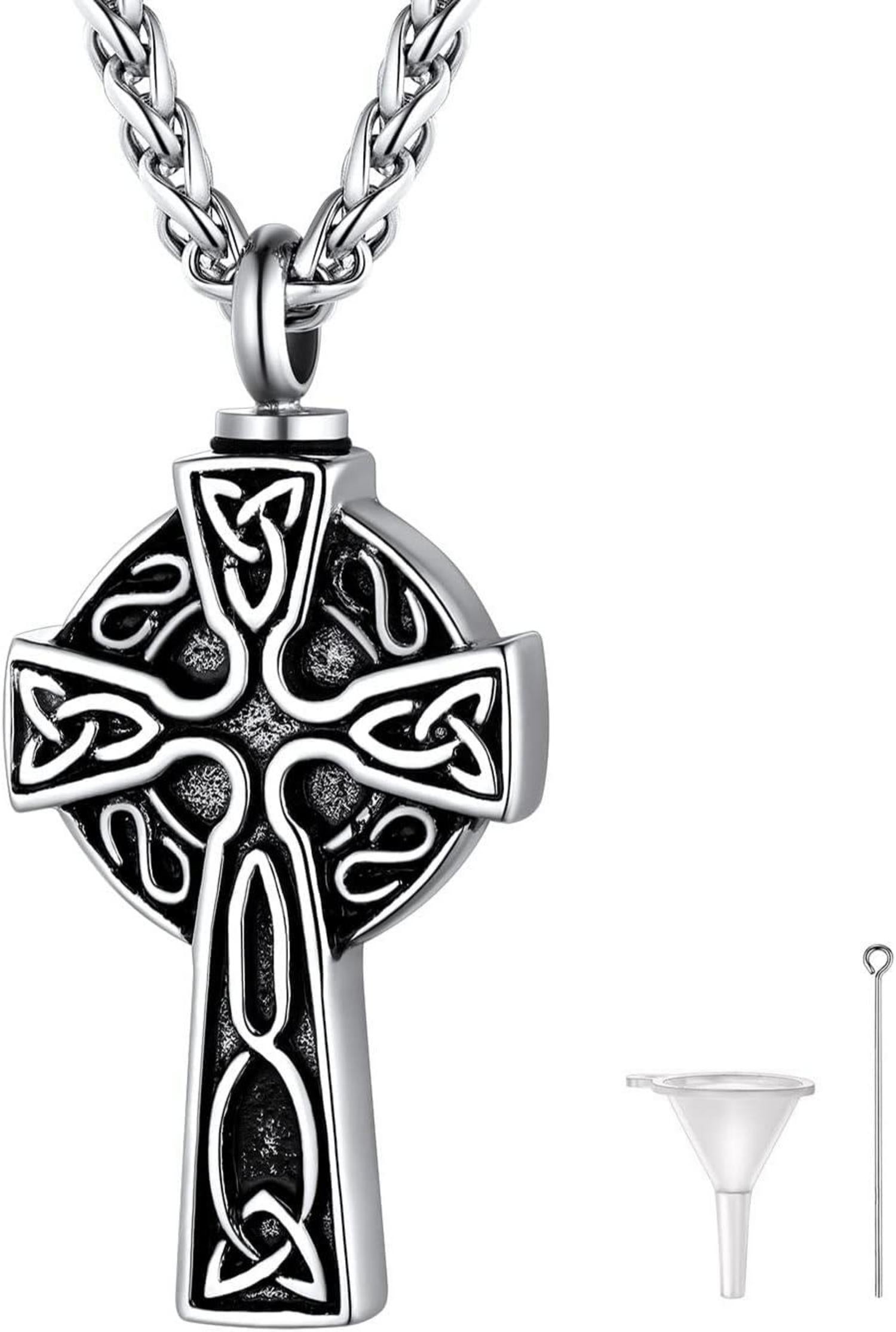 Cremation Urnen Halskette Edelstahl Keltischer Knoten Herren
