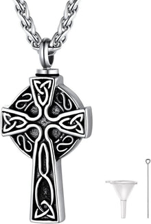 Cremation Urnen Halskette Edelstahl Keltischer Knoten Herren