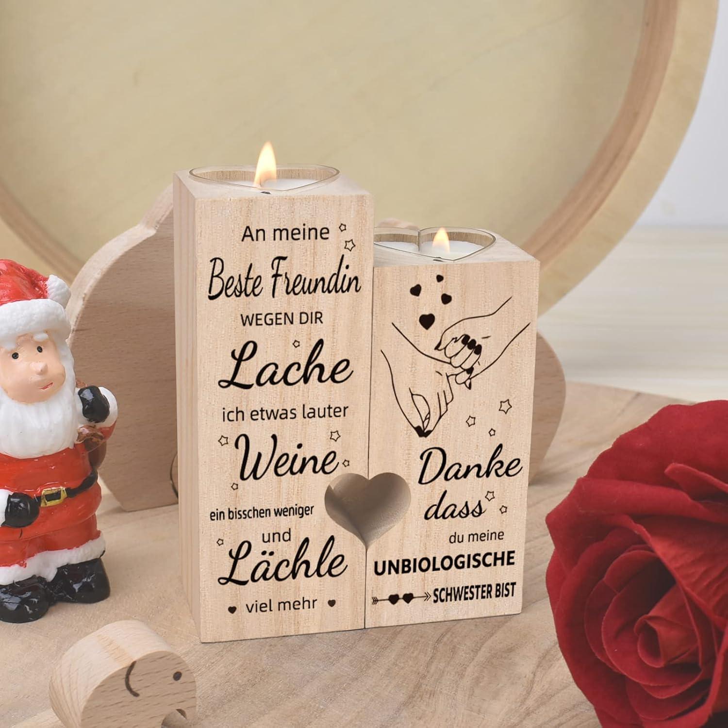 Doppelseitiger Druck Kerzenhalter Beste Freundin Geburtstagsgeschenk