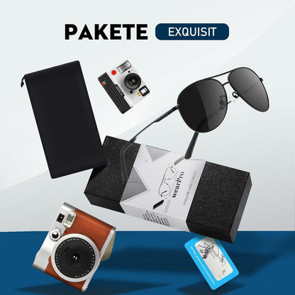 Polarisierte Sonnenbrille Vintage Design UV400 Metallrahmen Unisex
