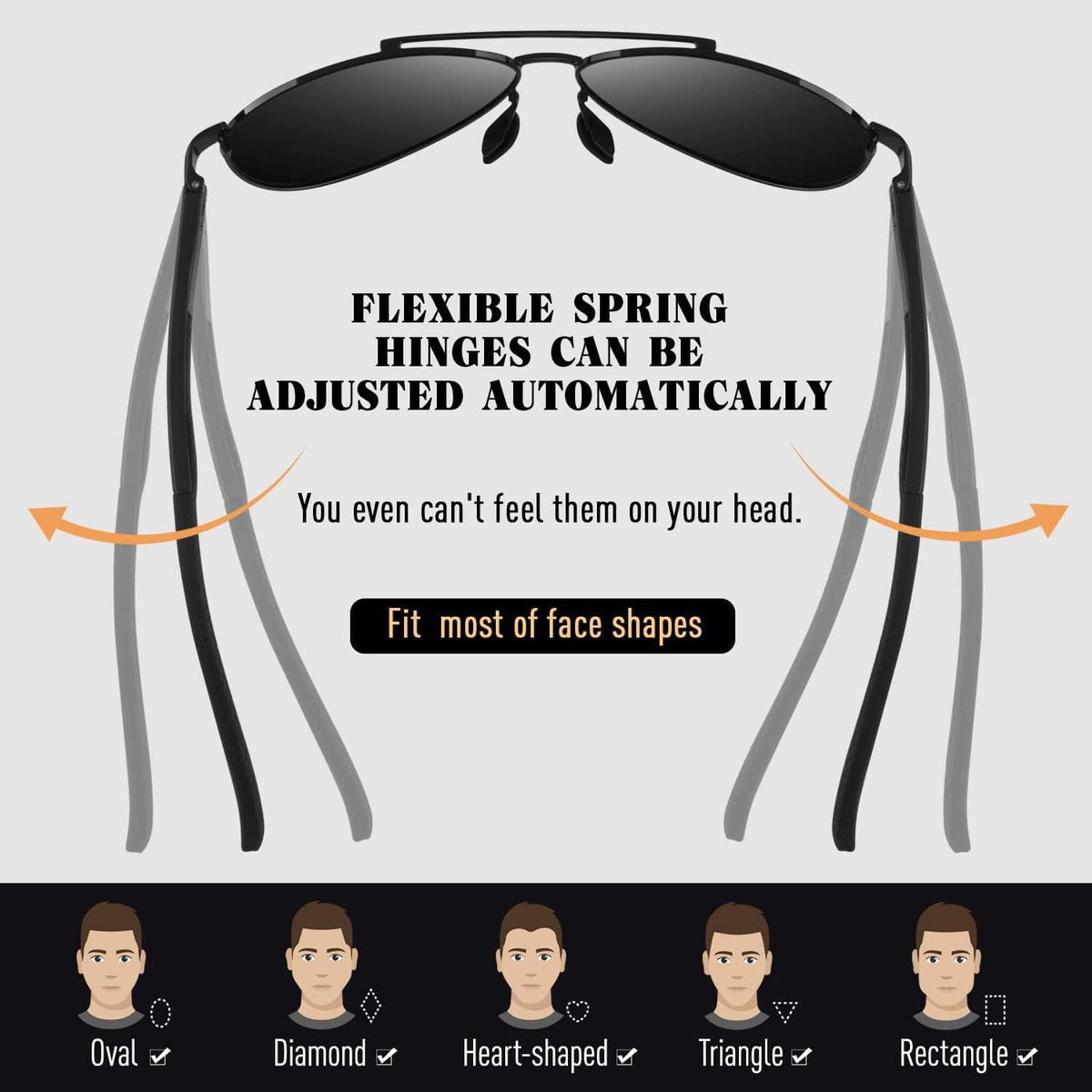 CGID Sonnenbrille Herren Pilotenbrille Polarisiert UV400 Al-Mg Metallrahmen