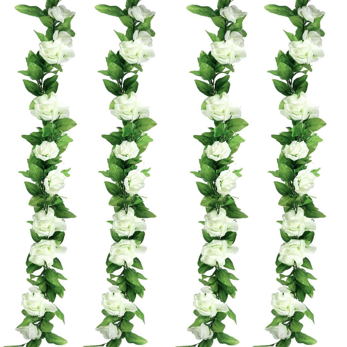 Künstliche Rosen Girlande 4er Set – 9.8m Hochzeit & Party Deko