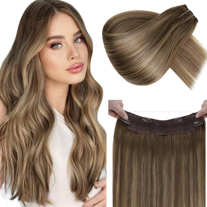 Remy Echthaar Verlängerung Balayage Blond Ombre 50cm