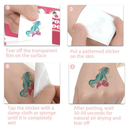 Meerjungfrau Tattoo Kinder Mädchen 10 Leuchtende Kindertattoos Füllung
