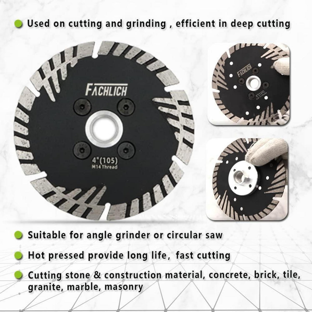 Diamant-Trennscheibe 230mm Turbo für Beton & Stein