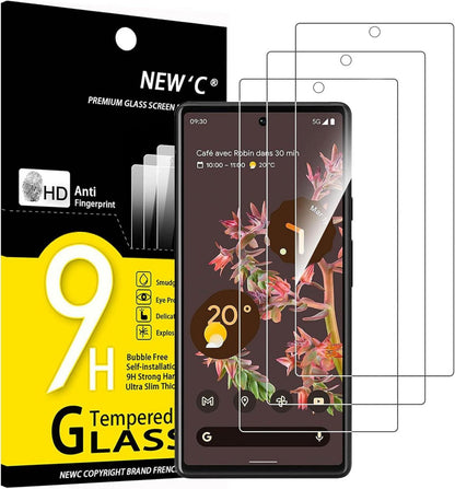 Panzer Schutz Glas Google Pixel 6 3er Pack 9H Härte 0.33mm Klar