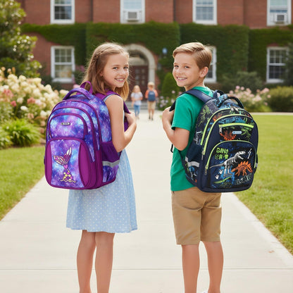 Kinderrucksack leuchtender Dinosaurier – Schulrucksack 1-7. Klasse