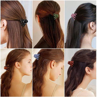14 Stück Damen Haarklammer Octopus Haarspangen Klein Kunststoff 4cm Mehrfarbig