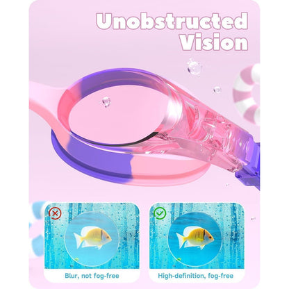 Kinder Schwimmbrille 2er-Pack UV-Schutz Anti-Beschlag Rosa+Lila