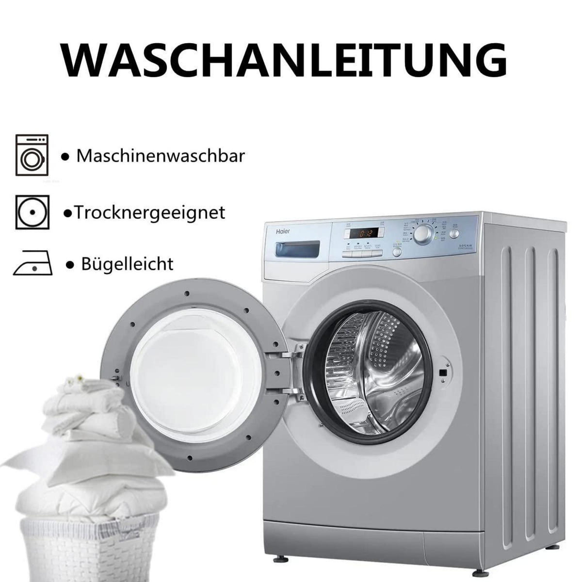 Vintage Blumen Bettwäsche Set 135x200 cm, Grau