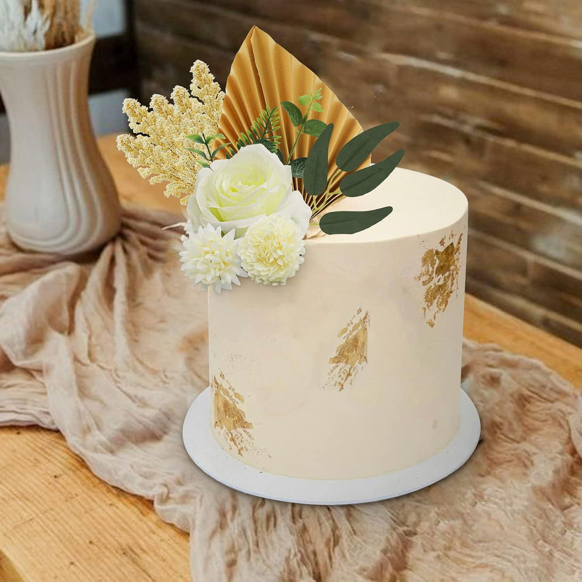 16-teiliges Boho Tortenaufsatz Deko-Set für Geburtstag Hochzeit Baby Brautparty