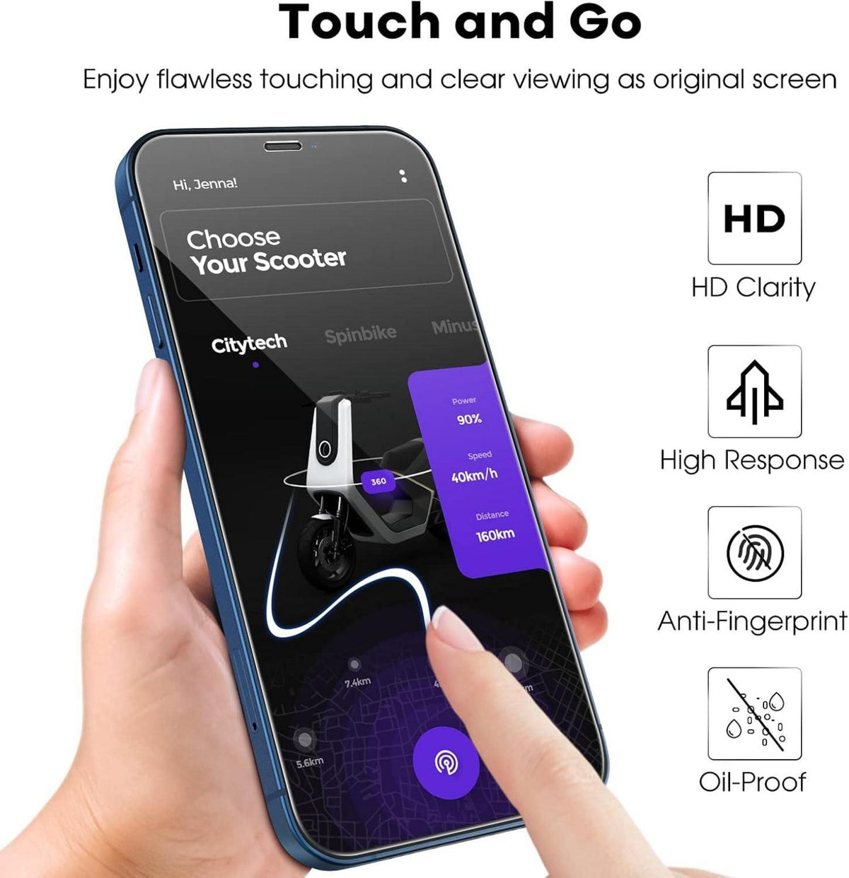 Full Screen Schutzfolie für iPhone 12/12 Pro 6,1 Zoll, Gehärtetes