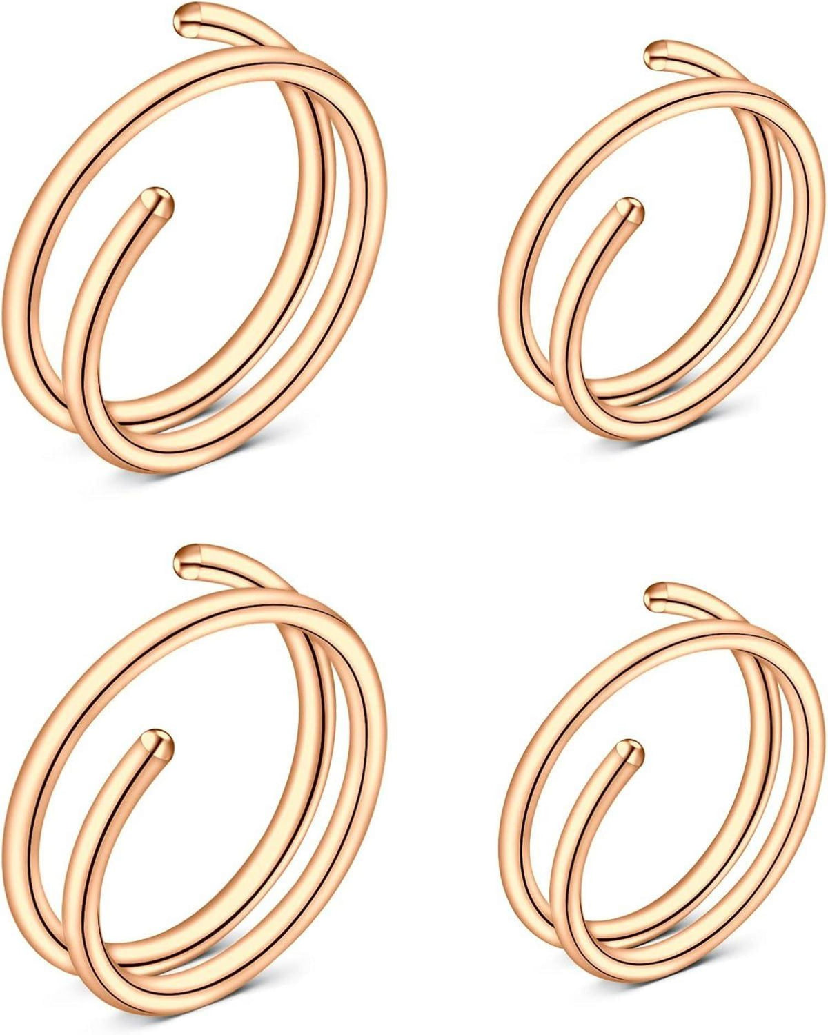 20G Fake Nasenpiercing Chirurgenstahl Silber Rosegold Nasenring 8mm