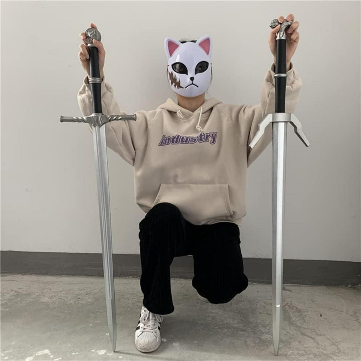 LARP Schwert Set Juwelen-Schwert 105 cm 2 Stück Halloween Cosplay