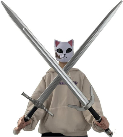 Halloween Cosplay Schwerter Juwelen Doppelschwert LARP 105cm