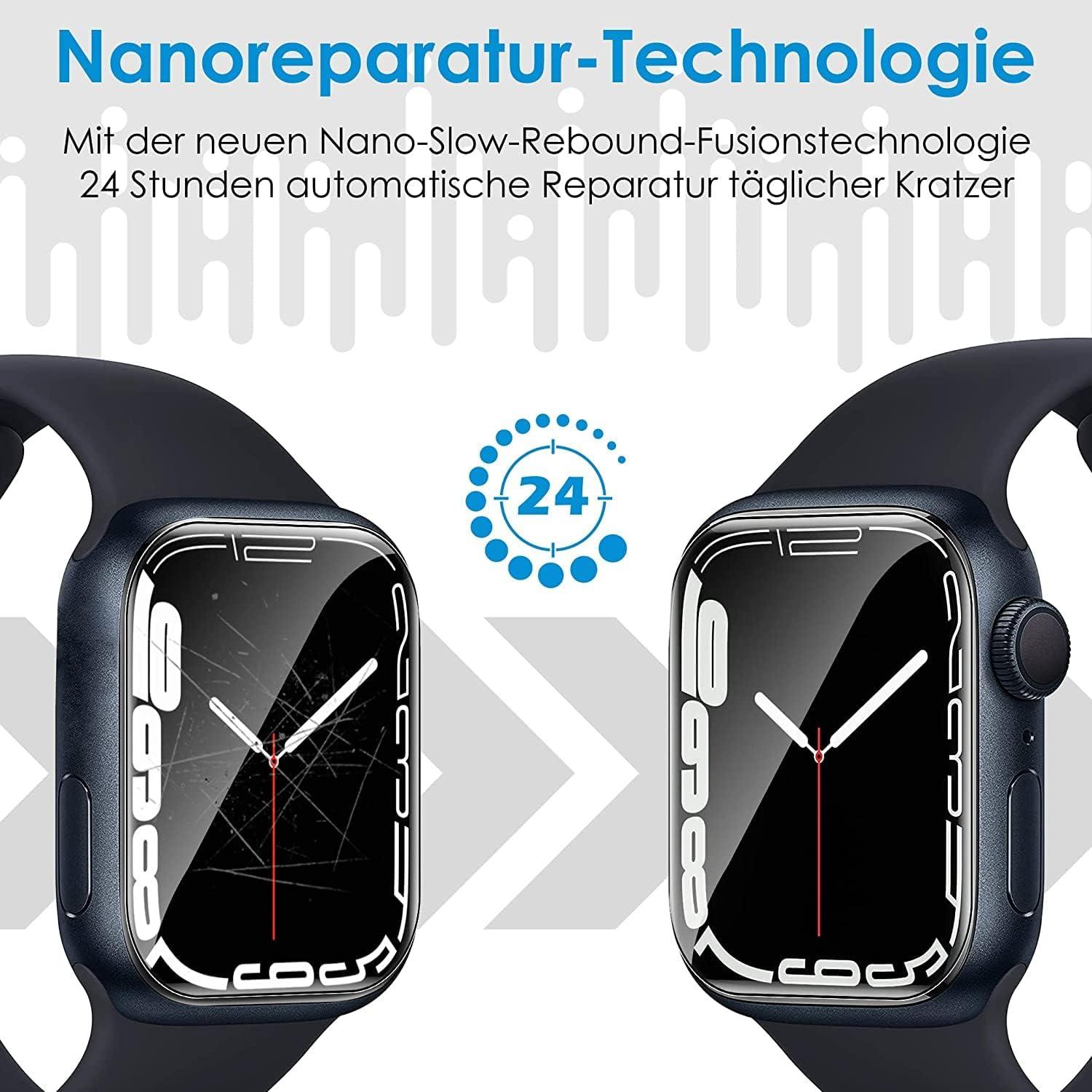Schutzfolie für Apple Watch 40mm - 8 Stück, Flexible TPU, Blasenfrei, HD