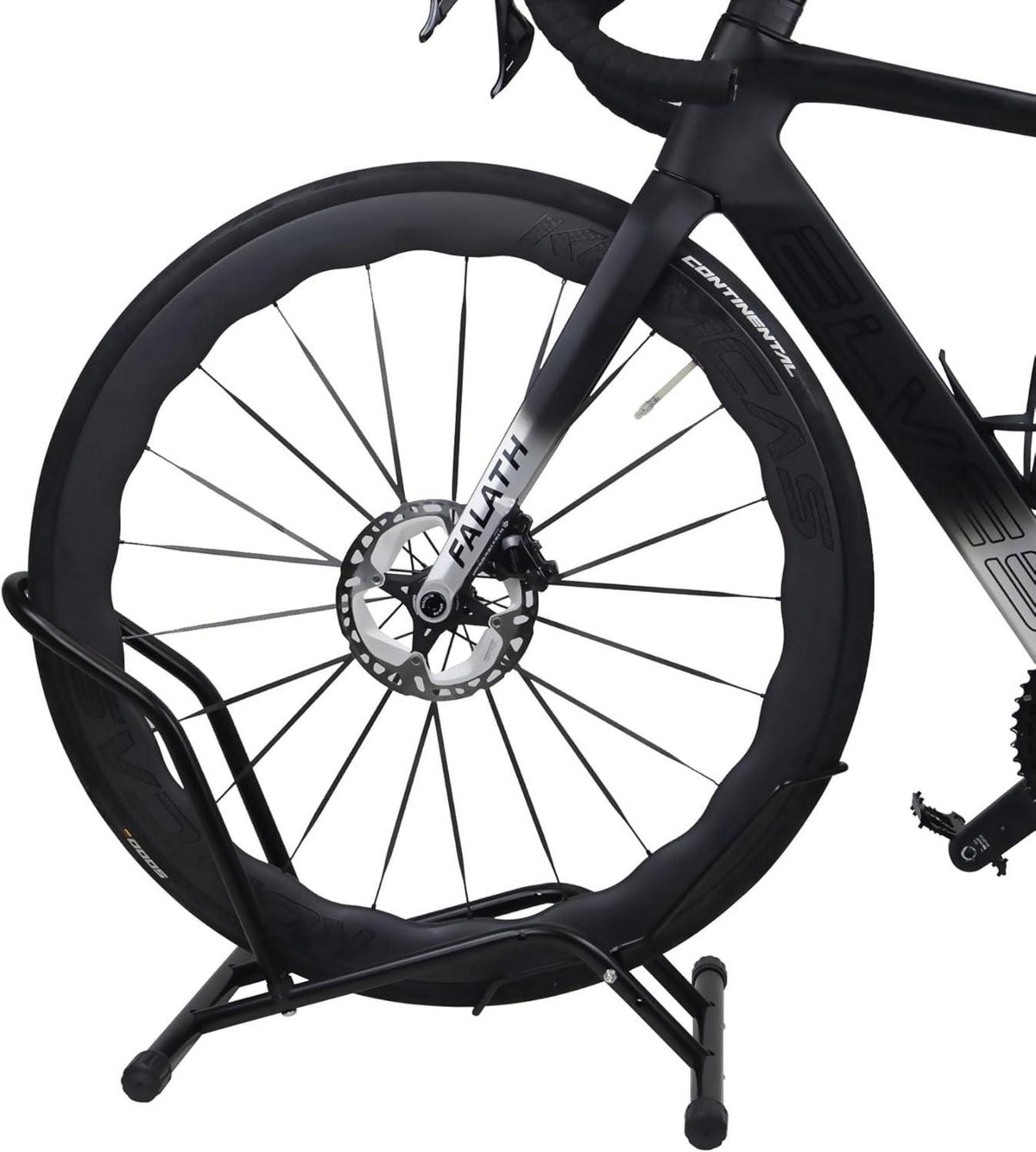 Fahrradständer Professional Boden Freistehend Halter für Mountainbike Schwarz