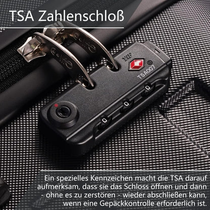 Großer Reisekoffer Hartschale Blau mit TSA-Schloss