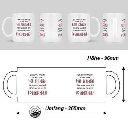 Abschiedsgeschenk Kollegin – Tasse mit Spruch – 320ml Keramik