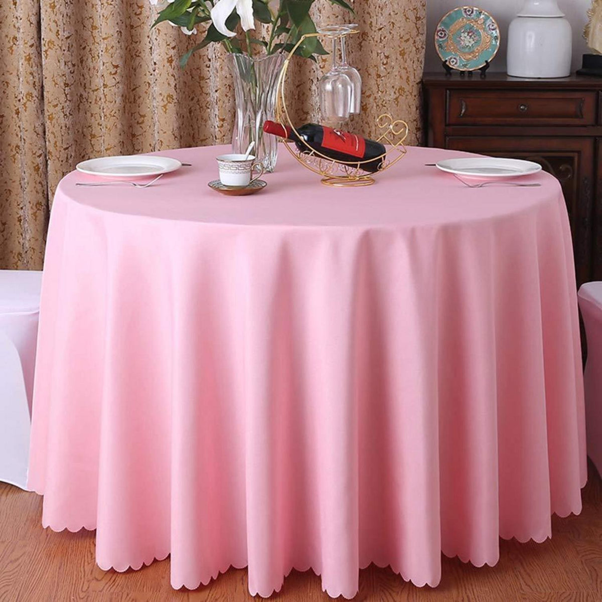 Runde Tischdecke Pink 360cm – Tischwäsche für Küche, Party & Hochzeit