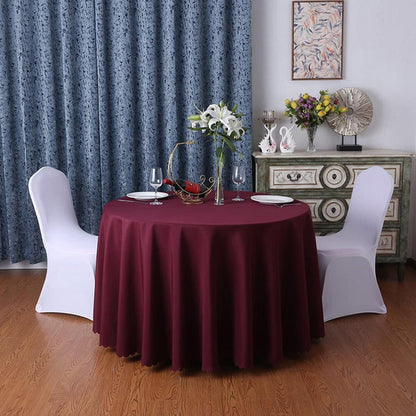 Runde Tischdecke Weinrot 360cm – Tischwäsche für Küche & Party