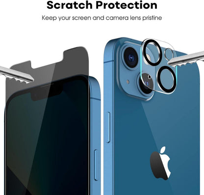 Sichtschutz Schutzfolie für iPhone 13 6,1 Zoll Kamera Anti-Spähen 9H