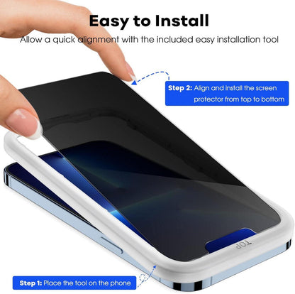 iPhone 13 Pro Max Sichtschutz Schutzfolie 6,7 Zoll Kamera Panzer Displayschutz 2 Stück