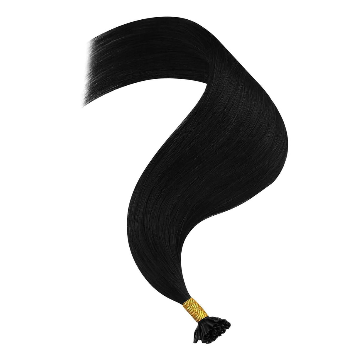 Echthaar Bonding Extensions Schwarz 50cm - Remy Keratin U-Tip