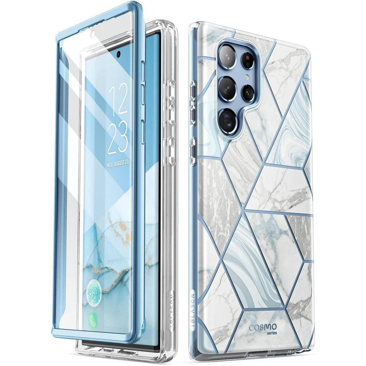 Glitzer Hülle für Samsung Galaxy S22 Ultra mit Displayschutz