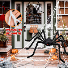 Halloween Deko Outdoor Spinne Set mit Riesenspinne und