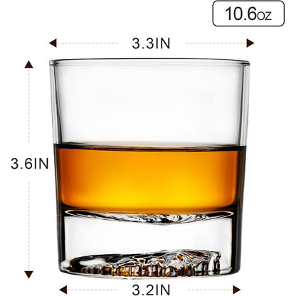 Whiskygläser 2er Set mit Adler-Boden, bleifreies Kristallglas