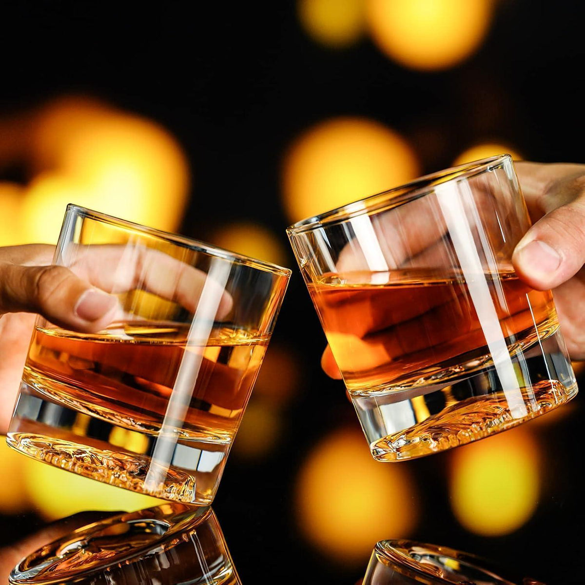 Whiskygläser 2er Set mit Adler-Boden, bleifreies Kristallglas