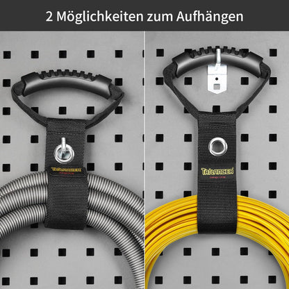Verlängerungskabel Schlauch-Organisierer 2er-Pack Griff Tragen Aufbewahren Garage Werkstatt Klettverschluss Tragegurt Pool Gartenschläuche Kabel