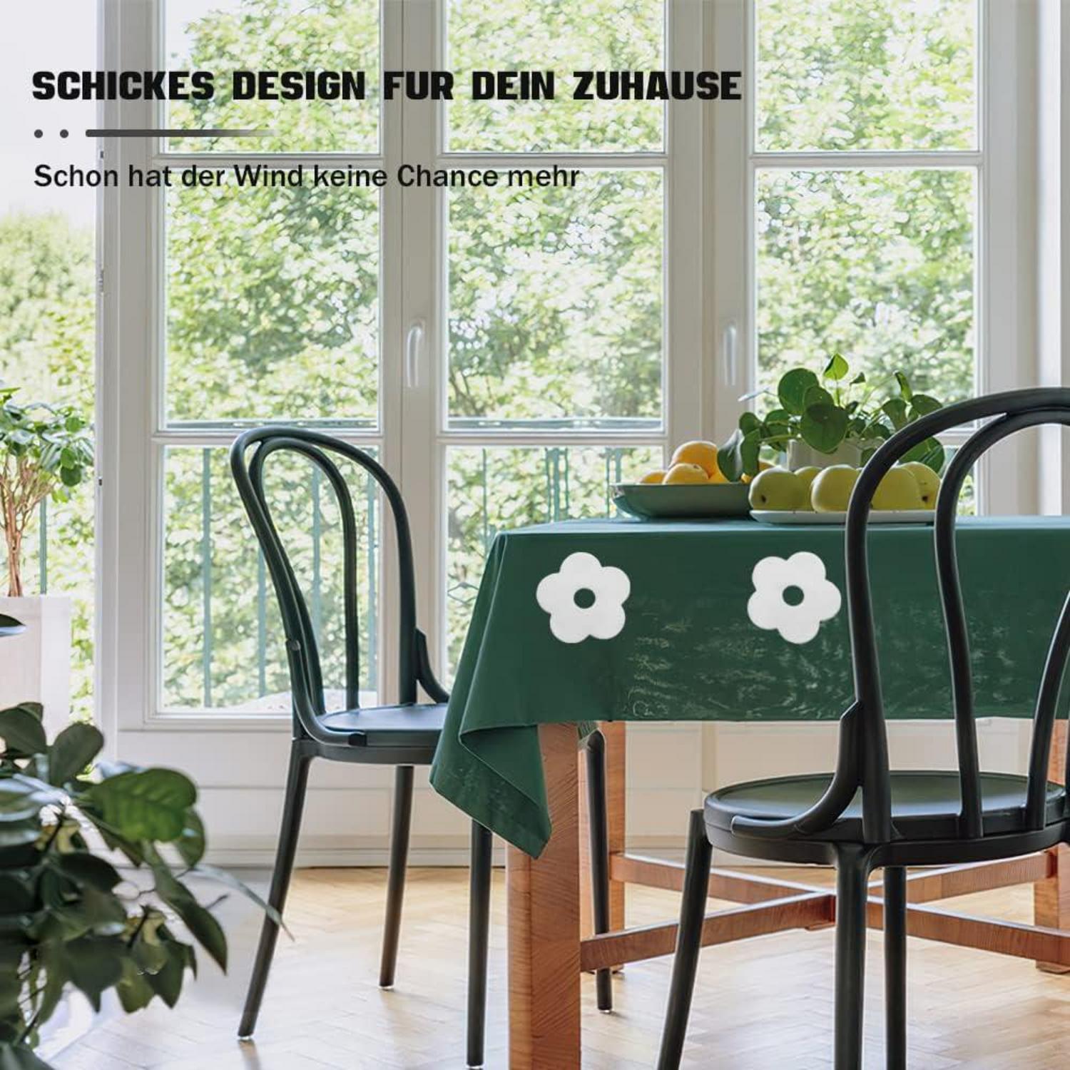 Aongray 4er Blume-Motive Tischdeckenbeschwerer aus Edelstahl für Garten und Drinnen