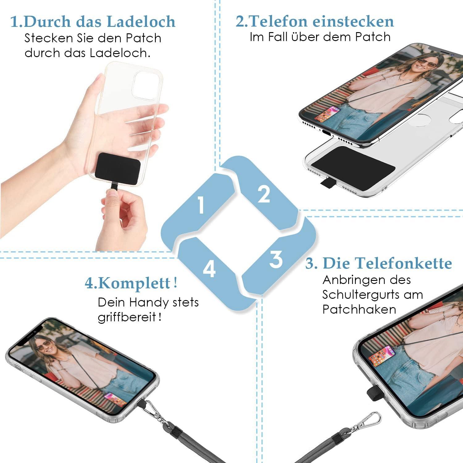 Universal Handykette für alle Smartphones, kastanienbraun