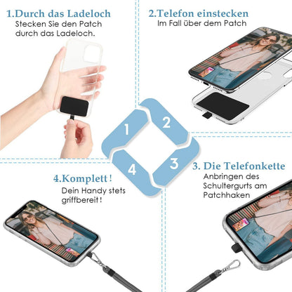Universal Handykette für alle Smartphones, kastanienbraun