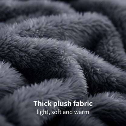 Kapuzen-Decke mit Ärmeln - Kuschelpullover Geschenk für Frauen - Grau