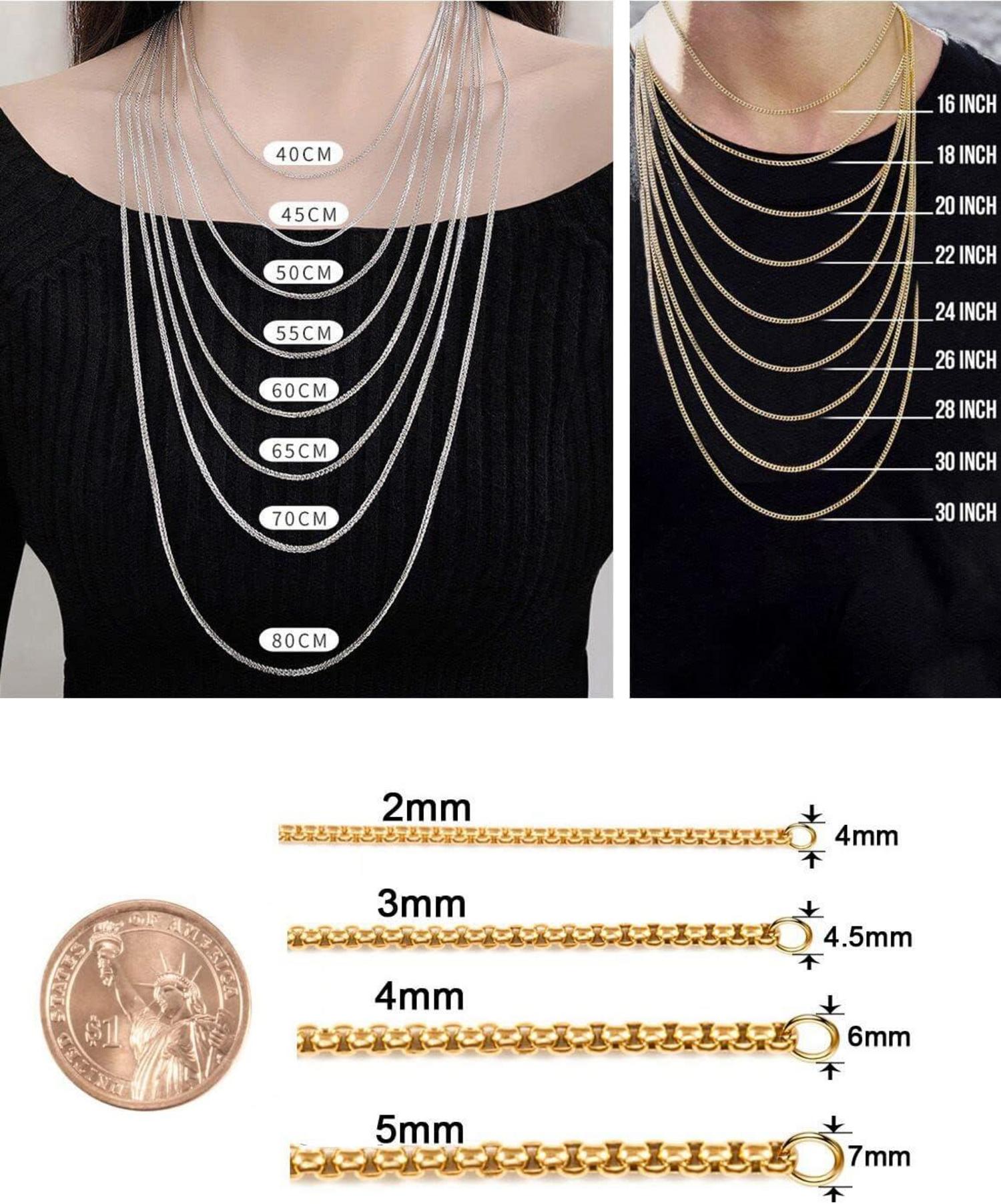 Edelstahl Silber Box Kette Briolette Venetian Link Collier 45-80 cm