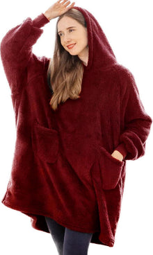 Hoodie Decke mit Ärmeln und Kapuze Erwachsene - Kuscheldecke Wearable