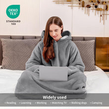 Aisbo Sherpa Hoodie Decke mit Ärmeln und Kapuze - Warme