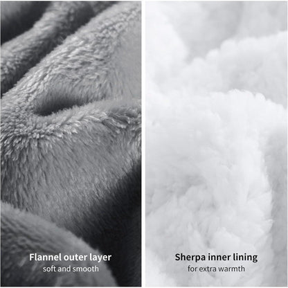 Aisbo Sherpa Hoodie Decke mit Ärmeln und Kapuze - Warme
