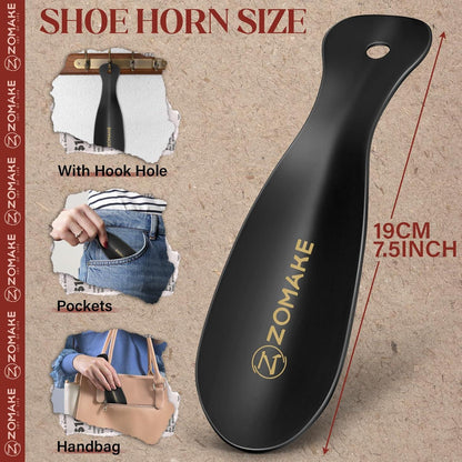 ZOMAKE Metall Schuhlöffel Set 3er - 42cm Schuhanzieher