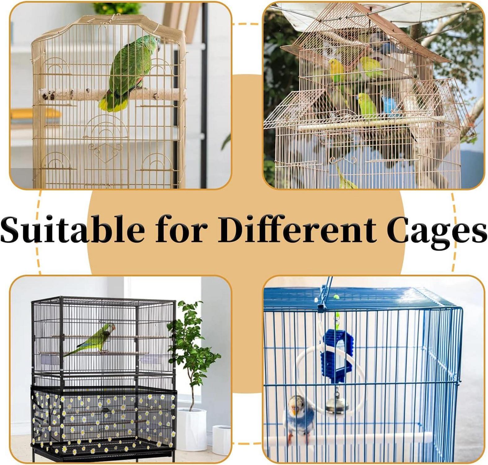 Vogelkäfig Abdeckung Gänseblümchen Design Kordelzug Extra Groß 118 Zoll
