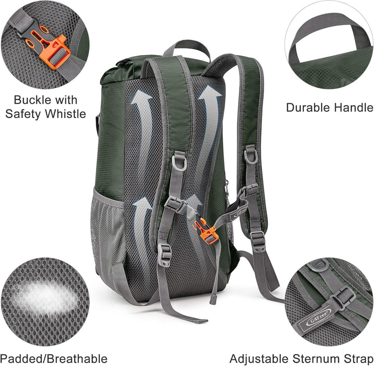 Ultraleichter 15L Trekkingrucksack Damen Herren Wanderrucksack Outdoor