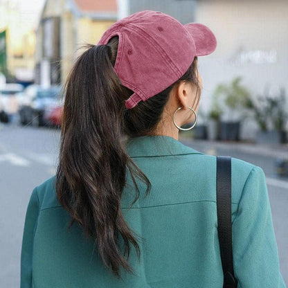 Baseball Cap Damen Pferdeschwanz – Vintage Sonnenhut für Sport & Freizeit