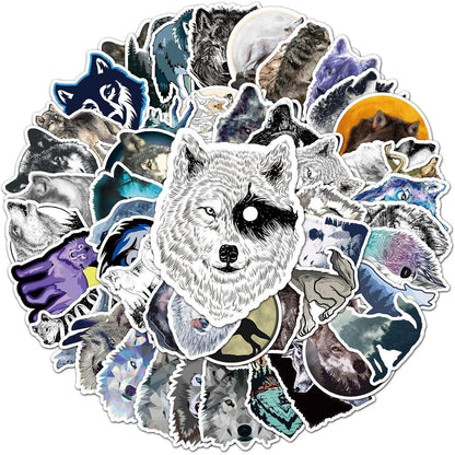 Wolf Aufkleber Set – Wasserdicht & Graffiti Design