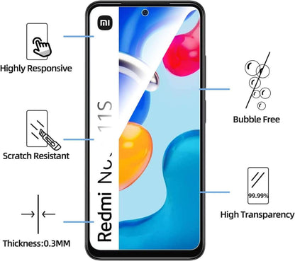 Panzer Schutz Glas Xiaomi Redmi Note 11 4G 11S 4G 3er Pack