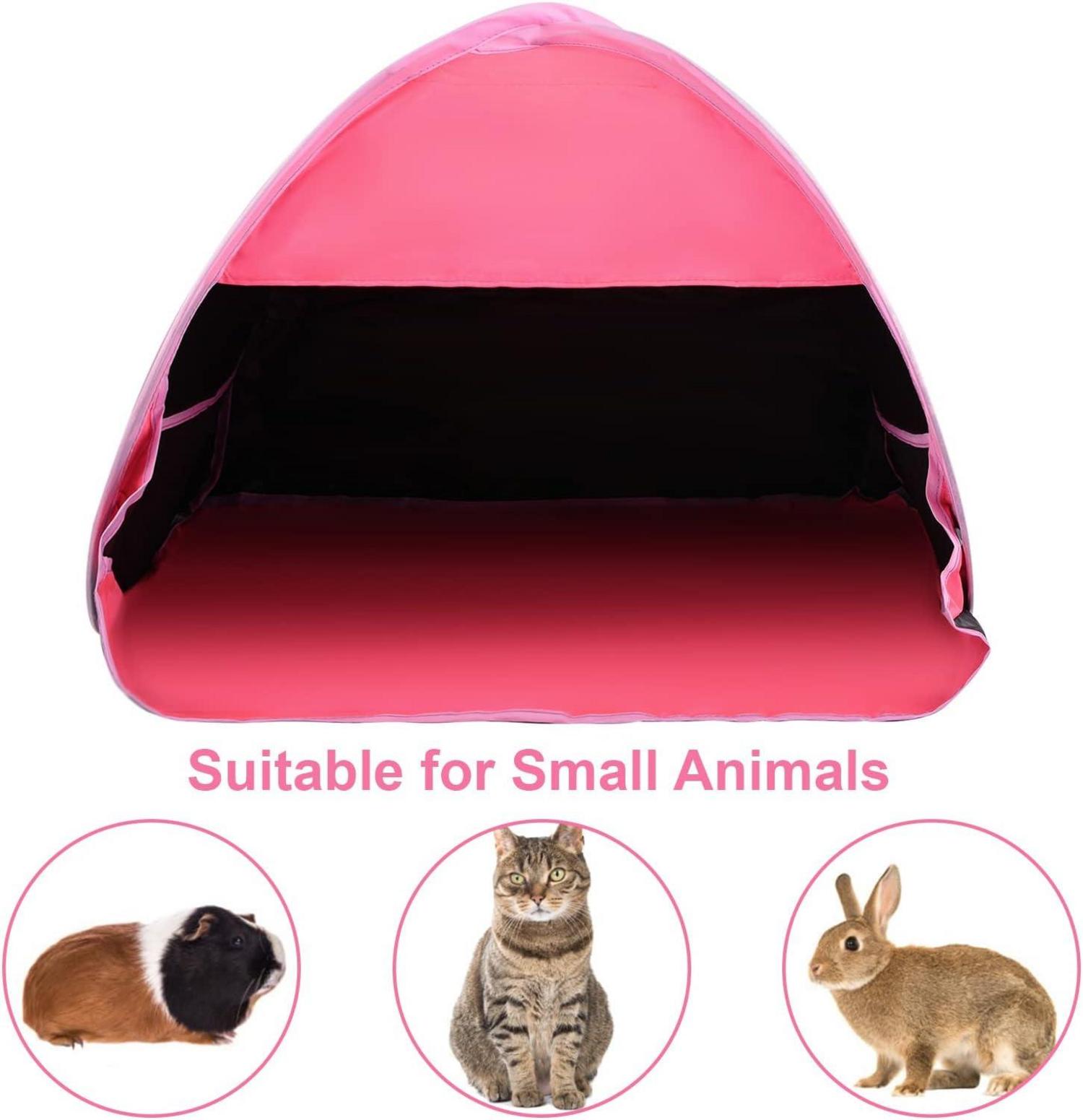 Mini Pop-Up Haustier Strandzelt Sonnenschutz faltbar Rose Red Vinyl L