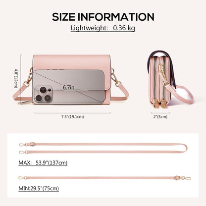 Kleine Damen Umhängetasche PU Leder Crossbody Handy