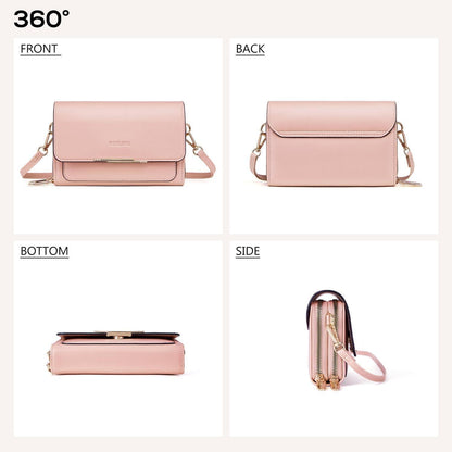 Kleine Damen Umhängetasche PU Leder Crossbody Handy